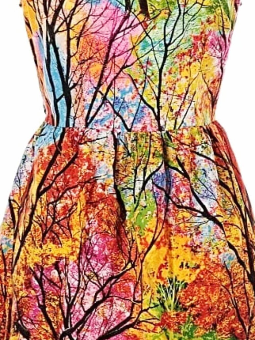 Retrolicious Fall Treescape Dress - Picture 4 of 7